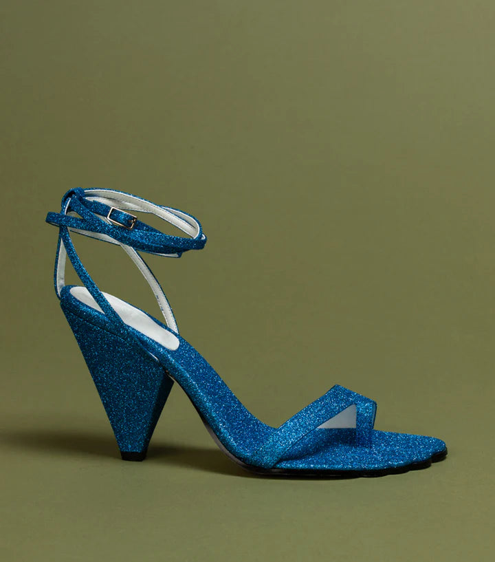 Selene Sandals in Blue Glittler