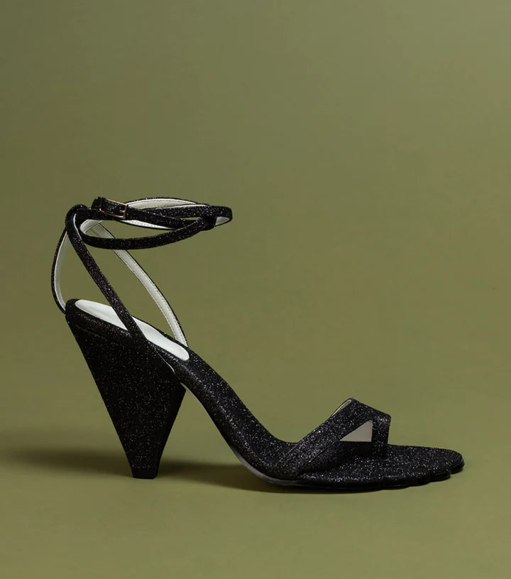 Selene Sandals in Black Glittler