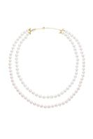 Akoya Double Strand Necklace in Yellow Gold thumbnail
