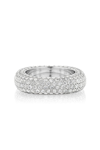 Square Bling Ring in White Gold
