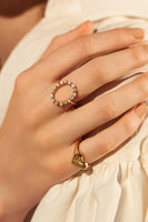 Heart Pinky Yellow Gold Ring with White Diamond thumbnail
