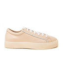 Sylven New York sand and white vegan apple leather sneakers thumbnail