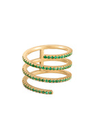 Sandy Leong Emerald Coil Ring thumbnail