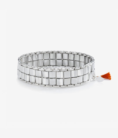Mosaic Bracelet, Silver