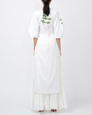 Flying Forest-painted Voluminous Sleeve White Contemporary Ao Dai thumbnail