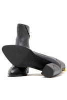 Almasi Black Vegan Apple Leather Boots thumbnail