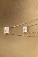 VRAI Solitaire Emerald Necklace in Yellow Gold thumbnail