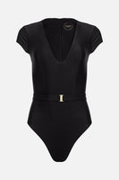 The Plunge Silhouette Swimsuit in Onyx thumbnail
