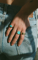 Gold & Diamond Coil Ring thumbnail