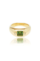 Green Tourmaline & Diamonds Mini Bubble Ring thumbnail