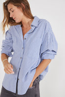 Mallory Pleat Sleeve Shirt - Salute Stripe thumbnail