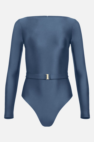 The Bateau Silhouette Swimsuit in Horizon Blue