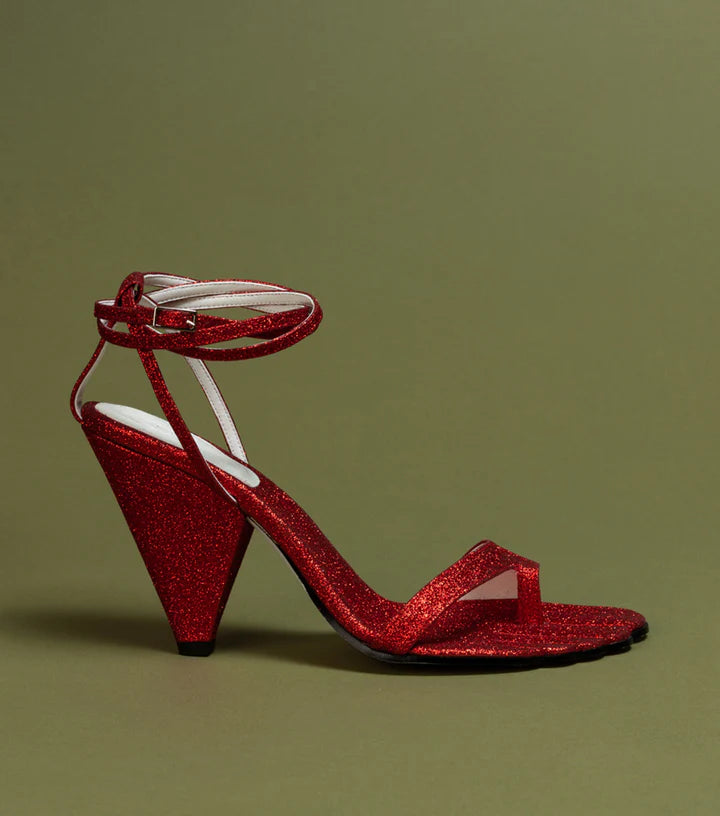 Selene Sandals in Red Glittler