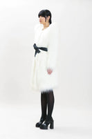 Emily faux fur Coat in Blanc thumbnail