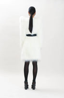 Emily faux fur Coat in Blanc thumbnail