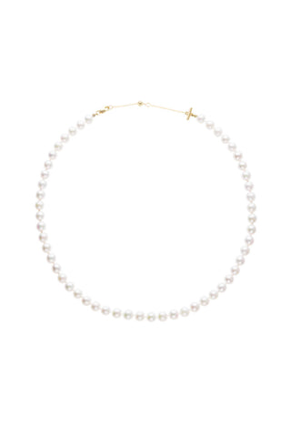 Akoya Pearl Strand Necklace in Yellow Gold