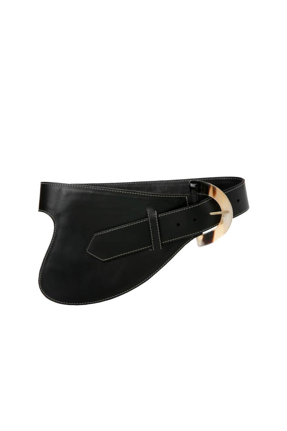 La Jefa Belt in Black Leather