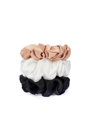 Organic Peace Silk Hair Scrunchies - Set of Three