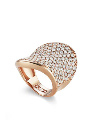 Wave Ring in Rose Gold