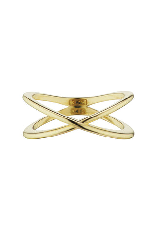 X Ring in Yellow Gold