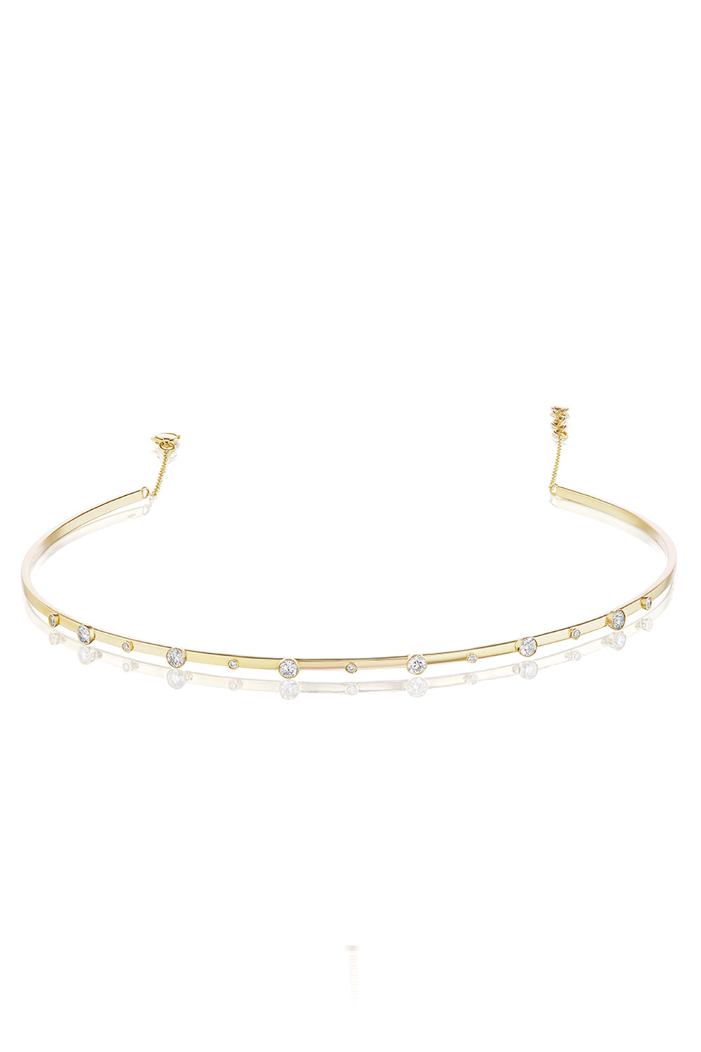 Bezel Stand Out Choker in Yellow Gold