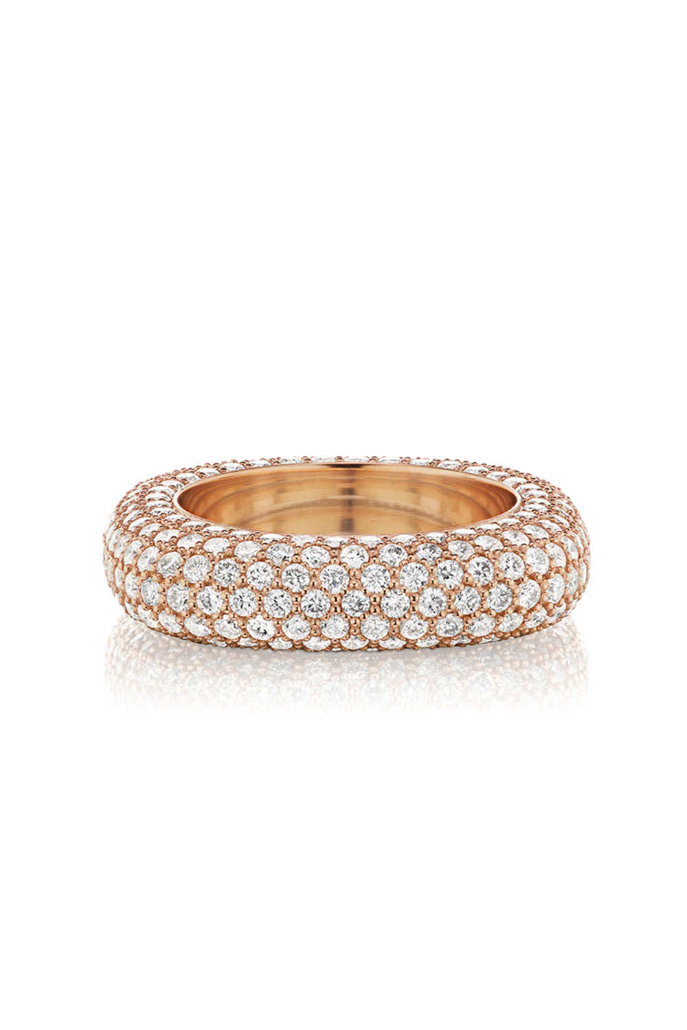 Square Bling Ring in Rose Gold