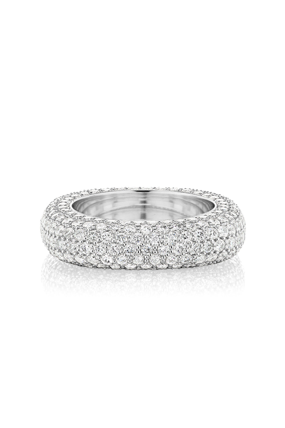 Square Bling Ring in White Gold