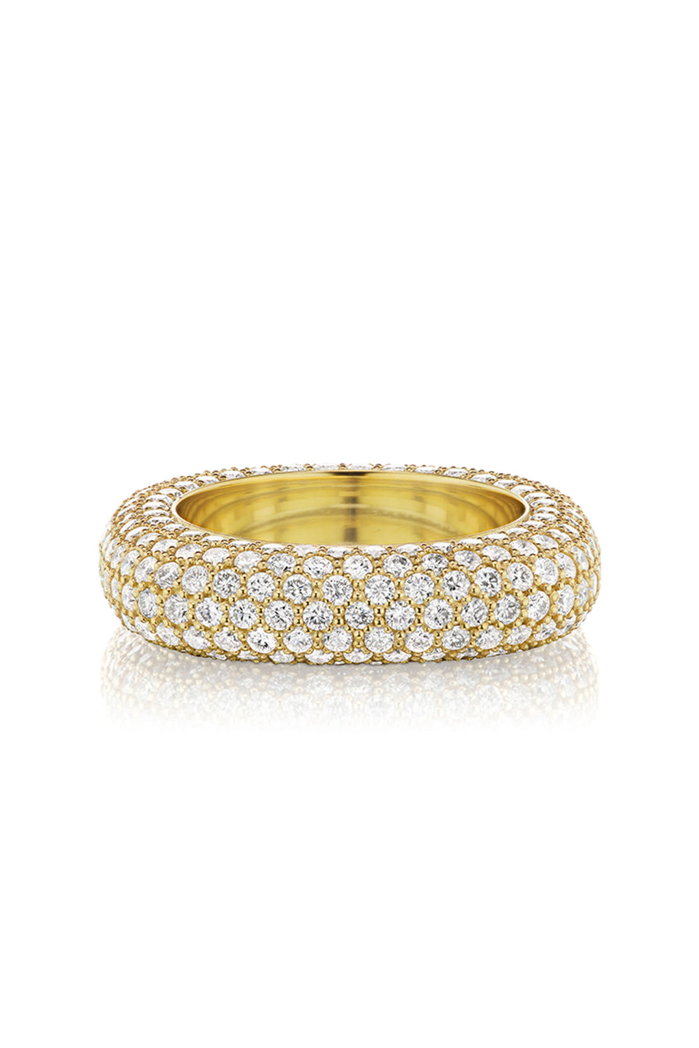 Square Bling Ring in Yellow Gold