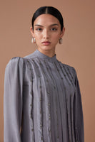 INDIRA SHIRT DRESS - SILVER GREY thumbnail