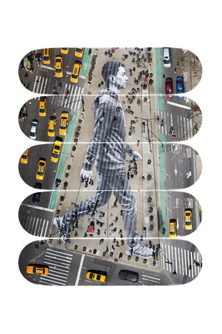 Migrants, Walking New York City, New York, USA, 2015