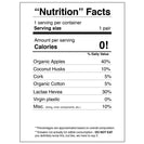 Sylven Mel Black/Oat vegan apple leather sneakers- nutritional facts sheet thumbnail