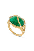 Emerald Cage Ring with Diamond Pavé thumbnail