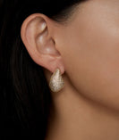 Odyssey Pavé Earring | SHASHI Chunky Gold Earring thumbnail