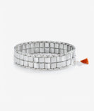 Mosaic Bracelet, Silver | SHASHI Beaded Bracelet thumbnail