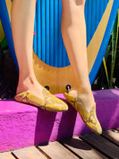 Leather Slide Loafer in Yellow thumbnail