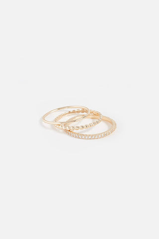 Aura Ring Set in Gold