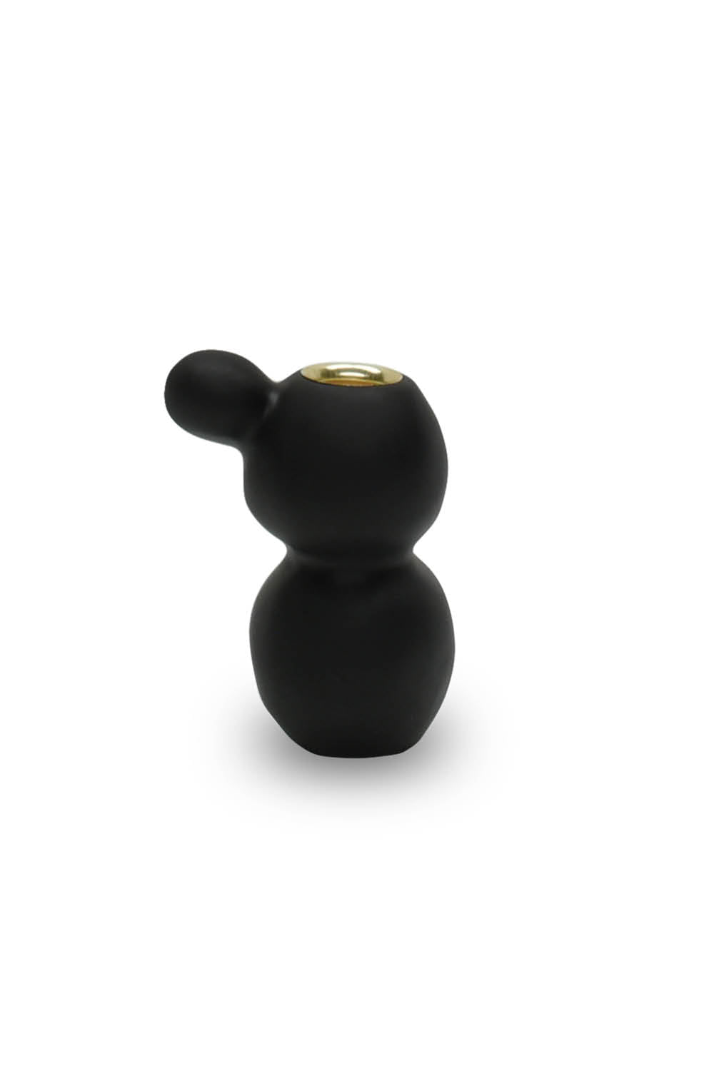 BUBBLE Three Bubble Small Candleholder in Black