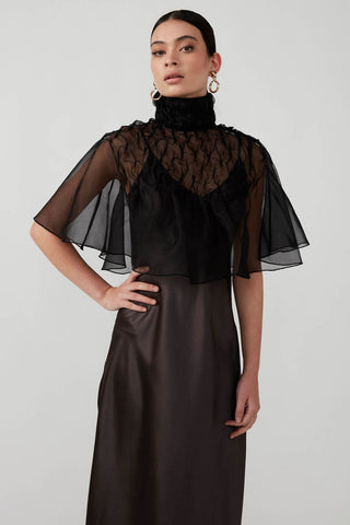 Geraldine Emerald Lace Bustier Maxi Dress