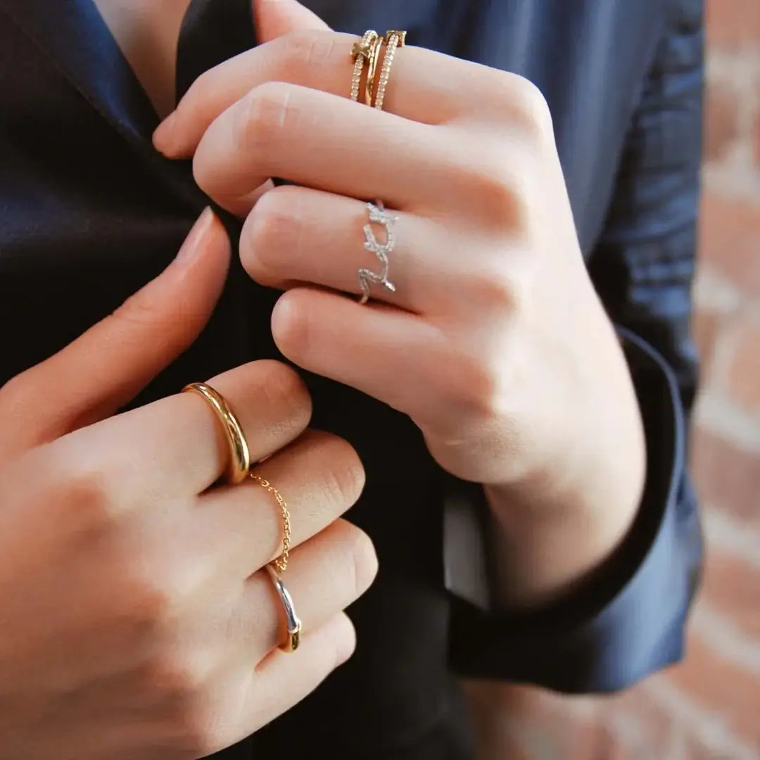 Thin Ring V-shaped Pattern Rings For Women Rose Gold Stacking Round Finger  Ring* | eBay