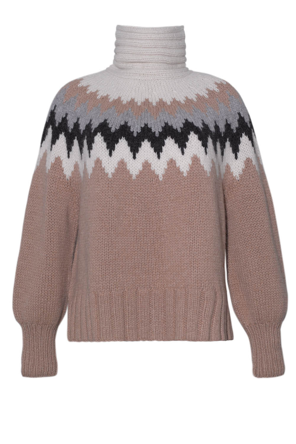 MAGNEA SWEATER IN CAMEL COMBO