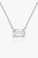VRAI Solitaire Emerald Necklace in White Gold thumbnail