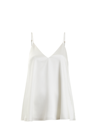 White Lotu double faced organic peace silk camisole Ivory