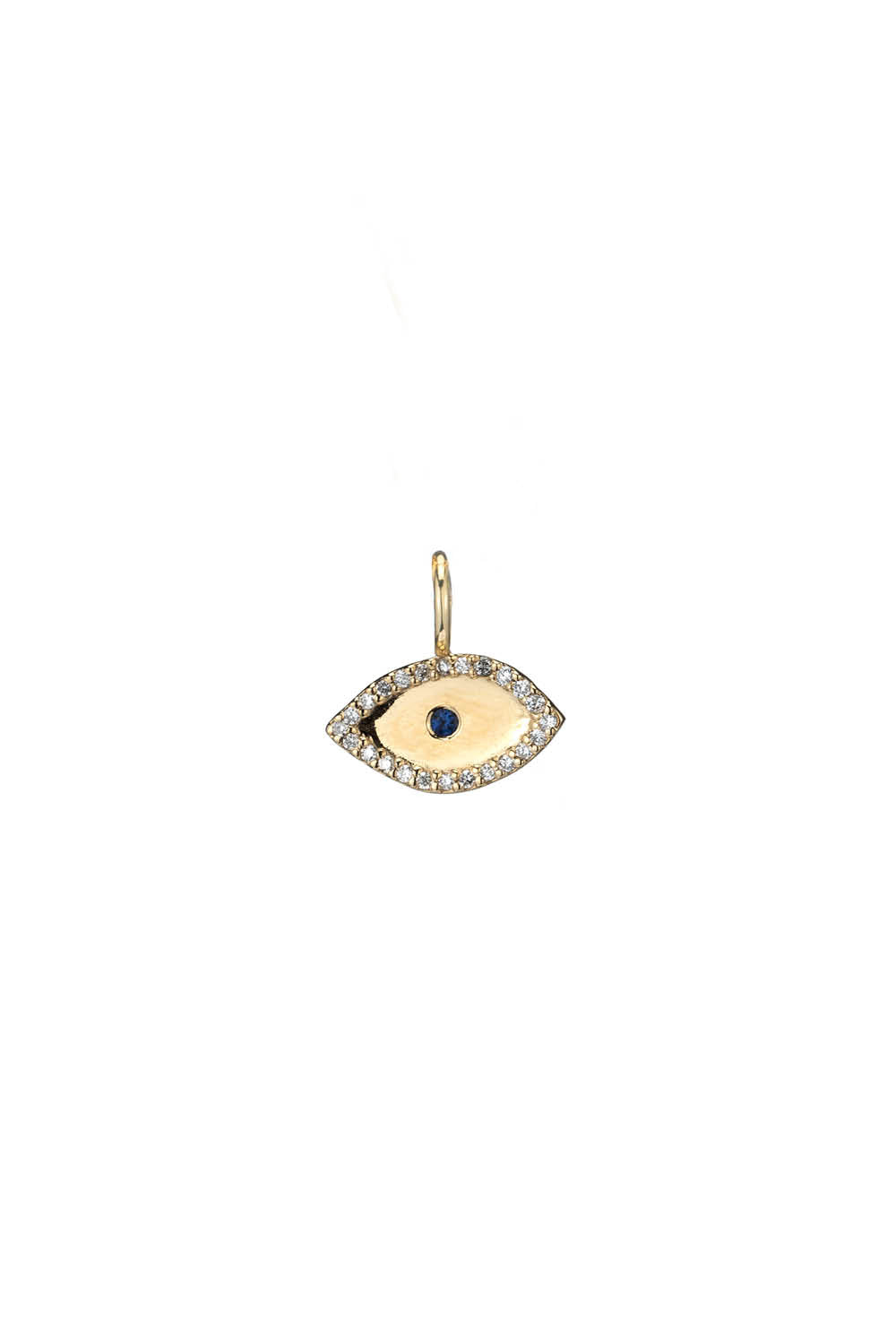 Petite Gold, Diamonds & Sapphire Evil Eye Charm