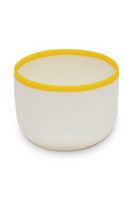 LIGNE Petite Bowl in White With Sunshine Yellow Rim thumbnail