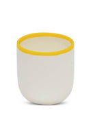 LIGNE Short Cup in White With Sunshine Yellow Rim thumbnail