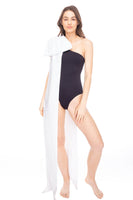 Milly Swimsuit in Black with White Bow thumbnail