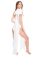 Milly Swimsuit in White with White Bow thumbnail