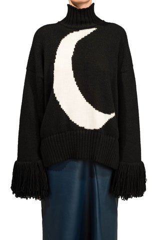 NEW MOON SWEATER IN BLACK/IVORY