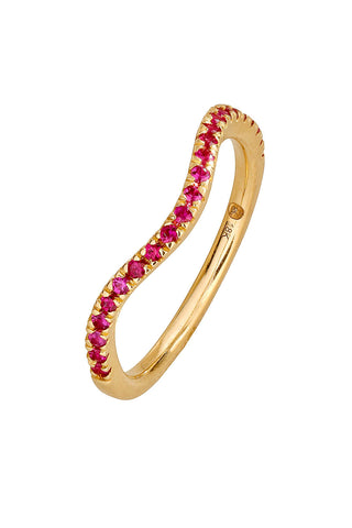 Ruby Wave Stack Ring