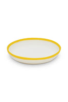 LIGNE Small Plate in White With Sunshine Yellow Rim thumbnail